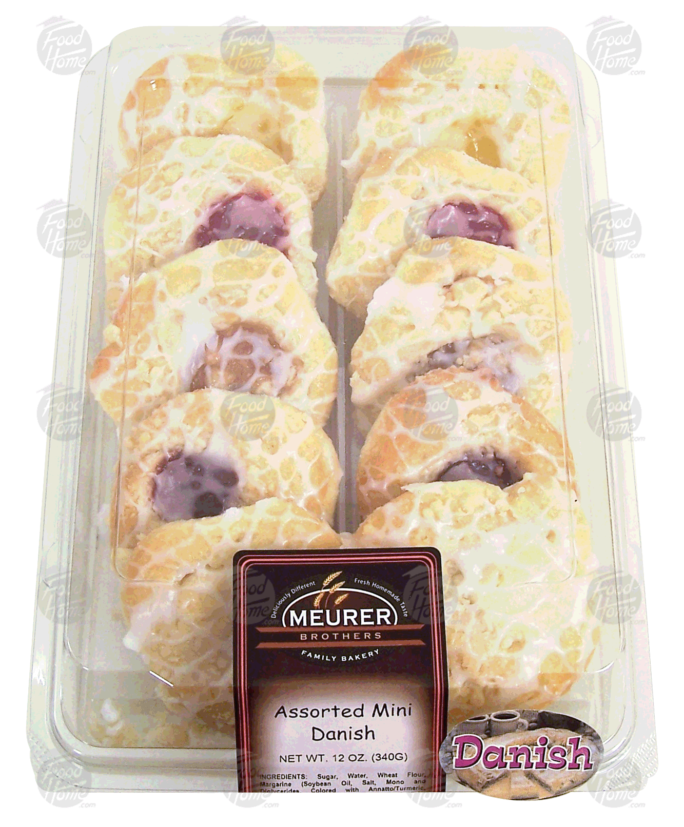 Meurer Brothers Bakery  assorted mini danish, 10 ct Full-Size Picture